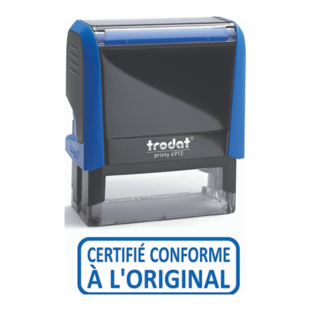 Pack Formule "CERTIFIE CONFORME" 4.0 - Boîtier Bleu, Encrage Bleu