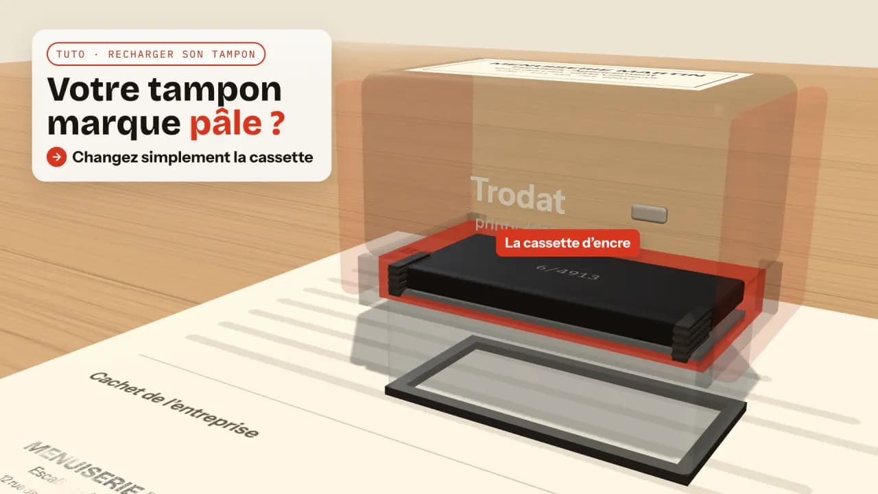 Recharger son tampon : changer la cassette d’encre en 4 gestes