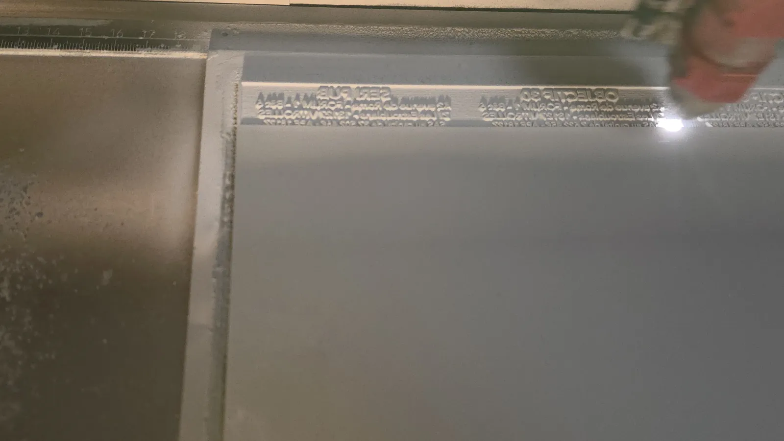 Détail d'une empreinte gravée